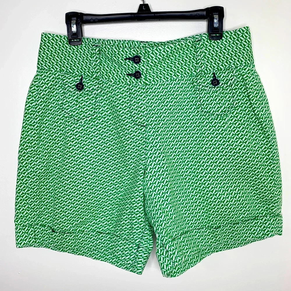 LL Bean Geometric Print Women’s Shorts Size 10 Vintage Retro